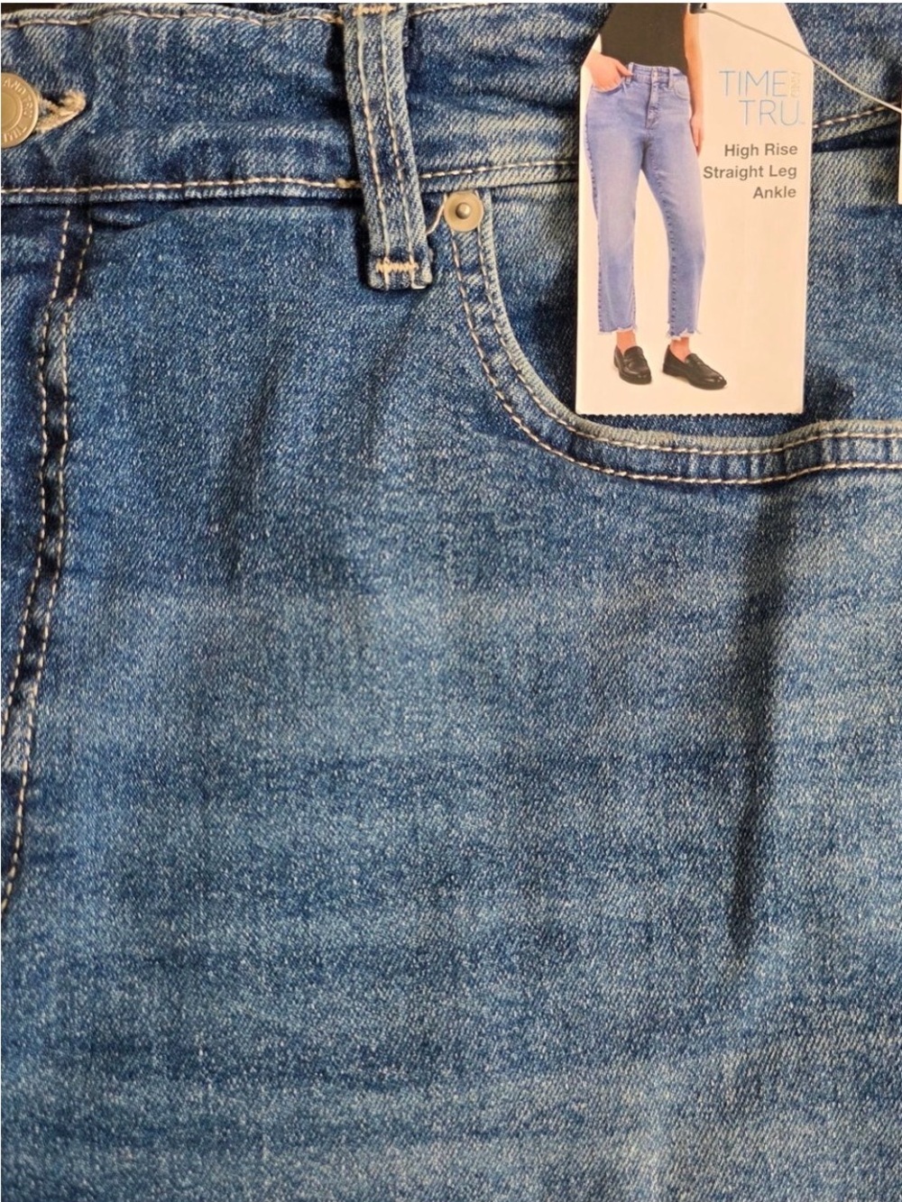Time-and-tru Women's Blue and Navy Jeans - Picture 7 of 8